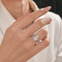 2PC Moissanite 2.5Ct Pear Cut Engagement Ring With Pear Cut Wedding Band Wedding Ring Set - louilyjewelry
