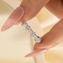 S925 Round Cut & Marquise Cut White Gold Wedding Band For Woman - louilyjewelry