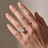 7.0Ct radiant cut engagement ring styled on hand