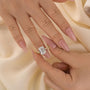 Louily Gorgeous 4.0 Carat Emerald Cut Engagement Ring For Women In Sterling Silver - louilyjewelry