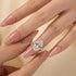 5.0Ct Oval Cut Hidden Halo Engagement Ring In Sterling Silver - louilyjewelry