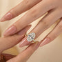 5.0Ct Oval Cut Hidden Halo Engagement Ring In Sterling Silver - louilyjewelry