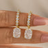 Louily Unique 4.0 Carat Cushion Cut Yellow Gold Earrings In Sterling Silver - louilyjewelry