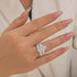 S925 2PC 4.0Ct Marquise Cut Engagement Ring with Radiant Cut Wedding Band - louilyjewelry