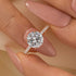 Louily Classic Round Cut Engagement Ring In Sterling Silver - louilyjewelry
