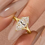 3.0Ct Marquise Cut Solitaire Engagement Ring Travel Ring For Women In Sterling Silver - louilyjewelry