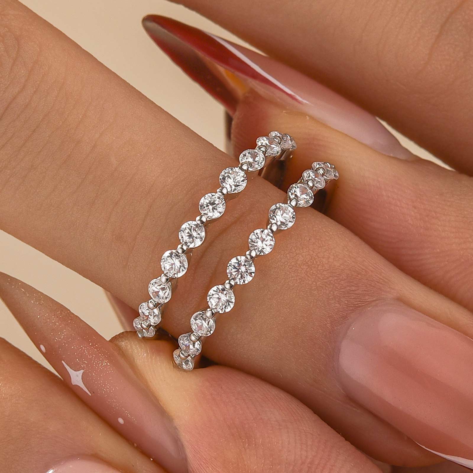 Classic 0.77Ct Insert Wedding Band Engagement Ring Enhancer - louilyjewelry