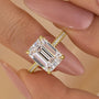 Louily Gorgeous 4.0 Carat Emerald Cut Engagement Ring For Women In Sterling Silver - louilyjewelry