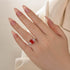 4.0Ct Cushion Cut Side Stone Engagement Ring Travel Ring In Sterling Silver - louilyjewelry