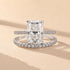 3.5 carat radiant cut moissanite wedding ring set