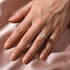 Yellow Gold Radiant Cut Bridal Set Worn on Hand
