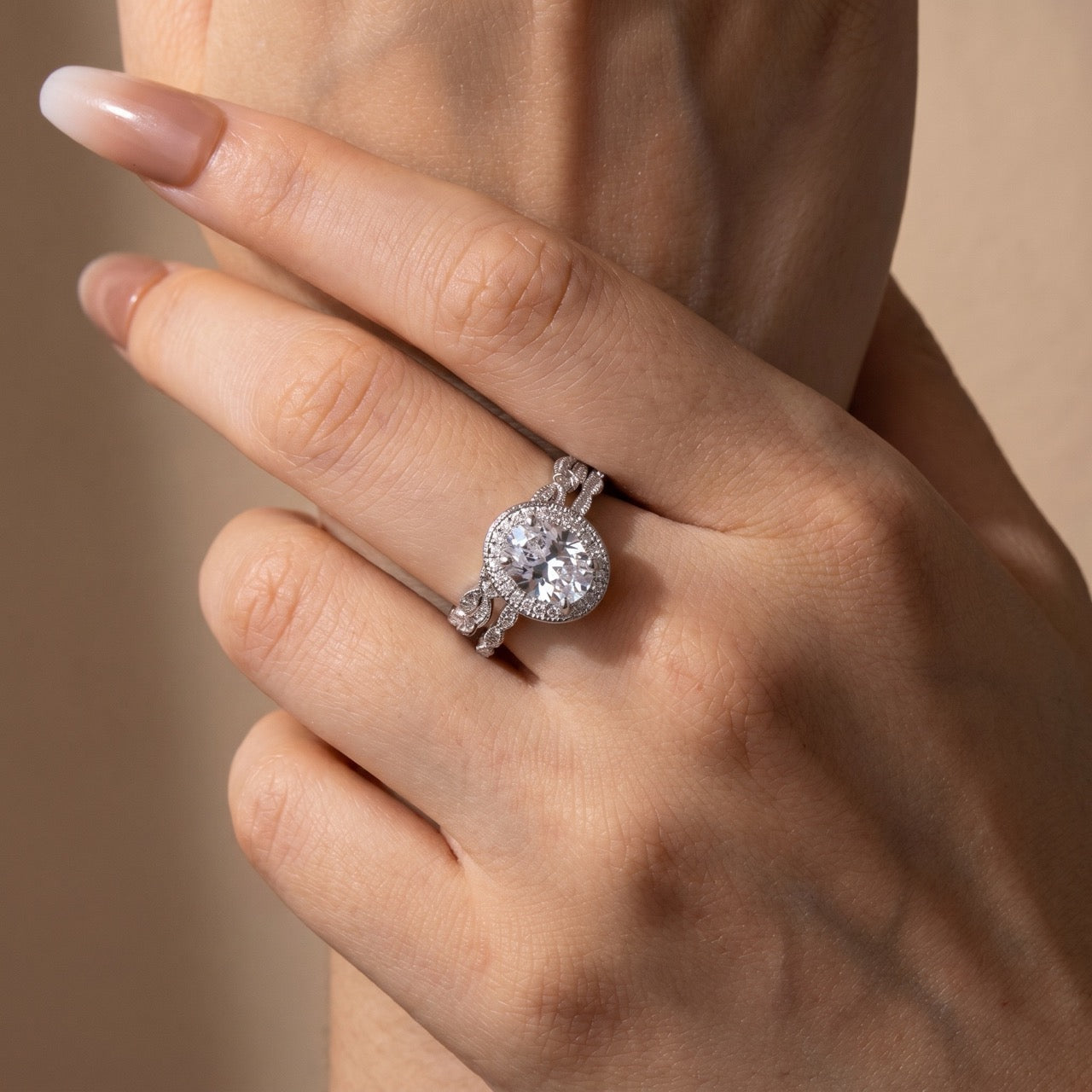 S925 3.5 Ct Radiant Cut White Stone 3PC Wedding Set In Sterling Silver Travel Ring Set