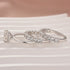 Moissanite 2.0Ct Round Cut Engagement Ring with Half Round Cut Wedding Band - louilyjewelry