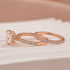 Moissanite 2.5Ct Cushion Cut White Gold Bridal Wedding Ring Set - louilyjewelry