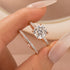 Moissanite 2.5Ct Cushion Cut White Gold Bridal Wedding Ring Set - louilyjewelry