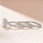 3.5Ct Radiant Cut 3PC White Gold Moissanite Diamond Wedding Ring - louilyjewelry