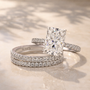 3.5Ct Radiant Cut 3PC White Gold Moissanite Diamond Wedding Ring - louilyjewelry