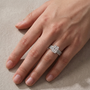 3.5Ct Radiant Cut 3PC White Gold Moissanite Diamond Wedding Ring - louilyjewelry