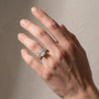 3.5Ct Radiant Cut 3PC White Gold Moissanite Diamond Wedding Ring - louilyjewelry