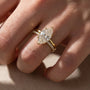 4.0Ct Marquise Cut Yellow Gold Moissanite Diamond Wedding Ring Set - louilyjewelry