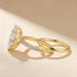4.0Ct Marquise Cut Yellow Gold Moissanite Diamond Wedding Ring Set - louilyjewelry