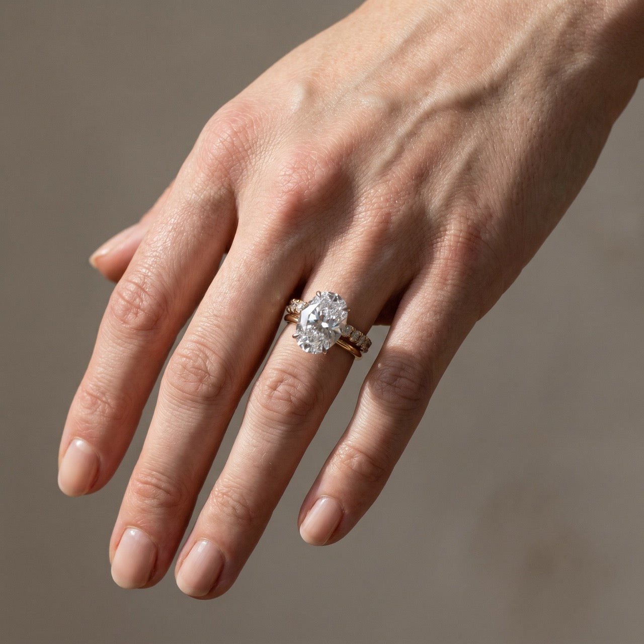 S925 4.5Ct Luxury Oval Cut 2PC Wedding Ring Set In Sterling Silver Stackable Rings For Everyday Wear