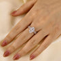 4.0 Carat Oval Cut Wedding Ring Set With Classic Half Wedding Band - louilyjewelry