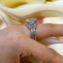 Louily Vintage Pear Cut Insert Wedding Ring Set For Women In Sterling Silver - louilyjewelry