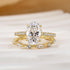 Louily Attractive 2PC 2.5Ct Oval Cut Bridal Wedding Ring Set - louilyjewelry