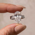 4.5Ct Pear Cut Wedding Ring Set with Open Band