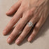 4.5Ct Pear Cut Wedding Ring Set with Open Band
