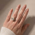4.5Ct Pear Cut Wedding Ring Set with Open Band