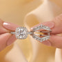 Halo Round Cut 2.0Ct Insert Wedding Ring With Vintage Engagement Ring Enhancer - louilyjewelry