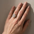 Radiant Cut Insert Wedding Ring Set Worn on Hand