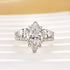 4.0Ct marquise cut insert wedding ring set