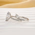 Marquise engagement ring and insert band side view