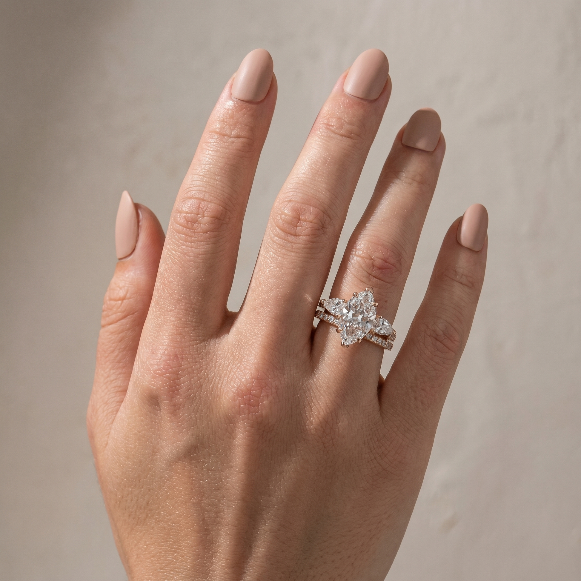 S925 4.0Ct Marquise Cut Insert Wedding Ring Set For Women Stackable Ring Set In Sterling Silver