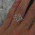 4.0Ct marquise cut insert wedding ring set on hand