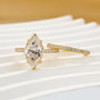 4.0Ct Marquise Cut Wedding Ring Set Travel Ring With Classic Wedding Band - louilyjewelry