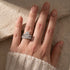 White gold oval cut travel wedding ring set everyday styling