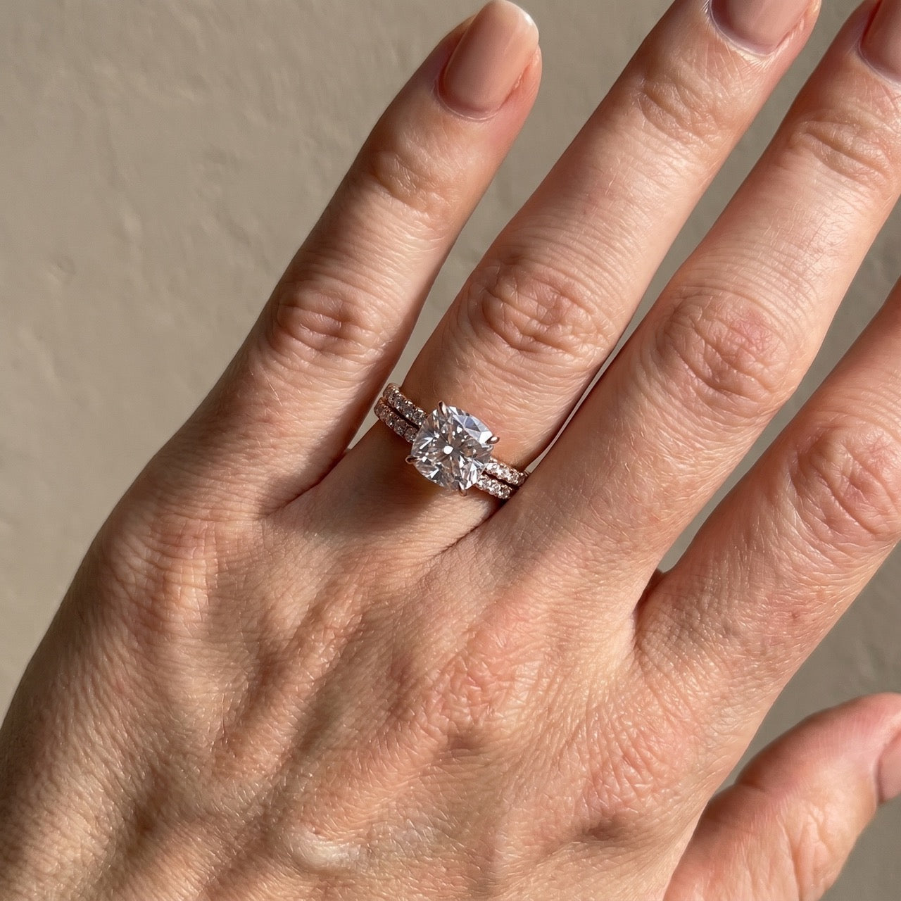 S925 Classic 3.0 Carat Cushion Cut White Sapphire Wedding Set In Sterling Silver