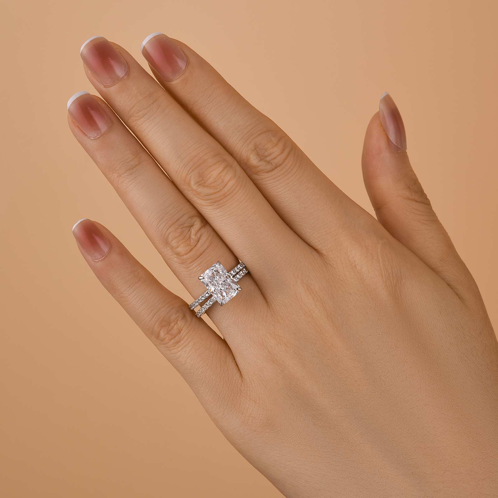 Louily Classic Half Eternity Thin Women's Wedding Band In Sterling Silver - louilyjewelry