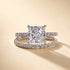 2.0Ct princess cut wedding ring set in sterling silver