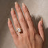 Radiant Cut Wedding Ring Set Worn on Hand