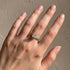 Princess cut wedding ring set styled for everyday wear