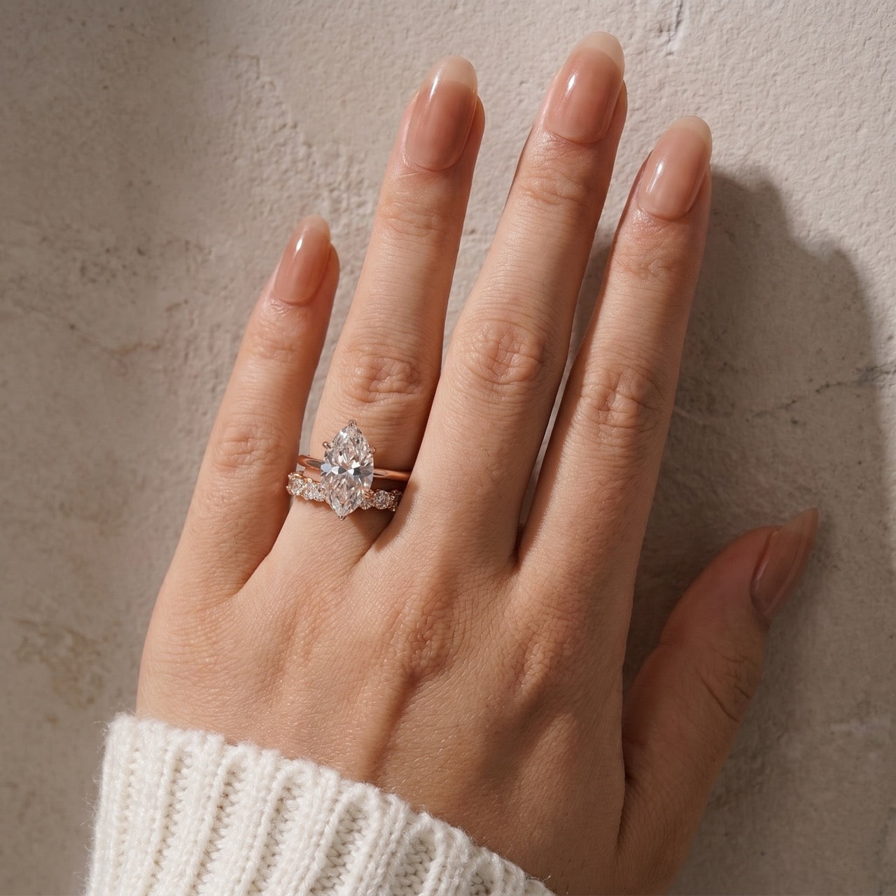 S925 Special 3.0Ct Marquise Cut Wedding Set Bridal Rings With Wedding Band Travel Rings