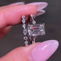 Louily Unique Emerald Cut Ring Set For Women - louilyjewelry