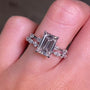 Louily Unique Emerald Cut Ring Set For Women - louilyjewelry