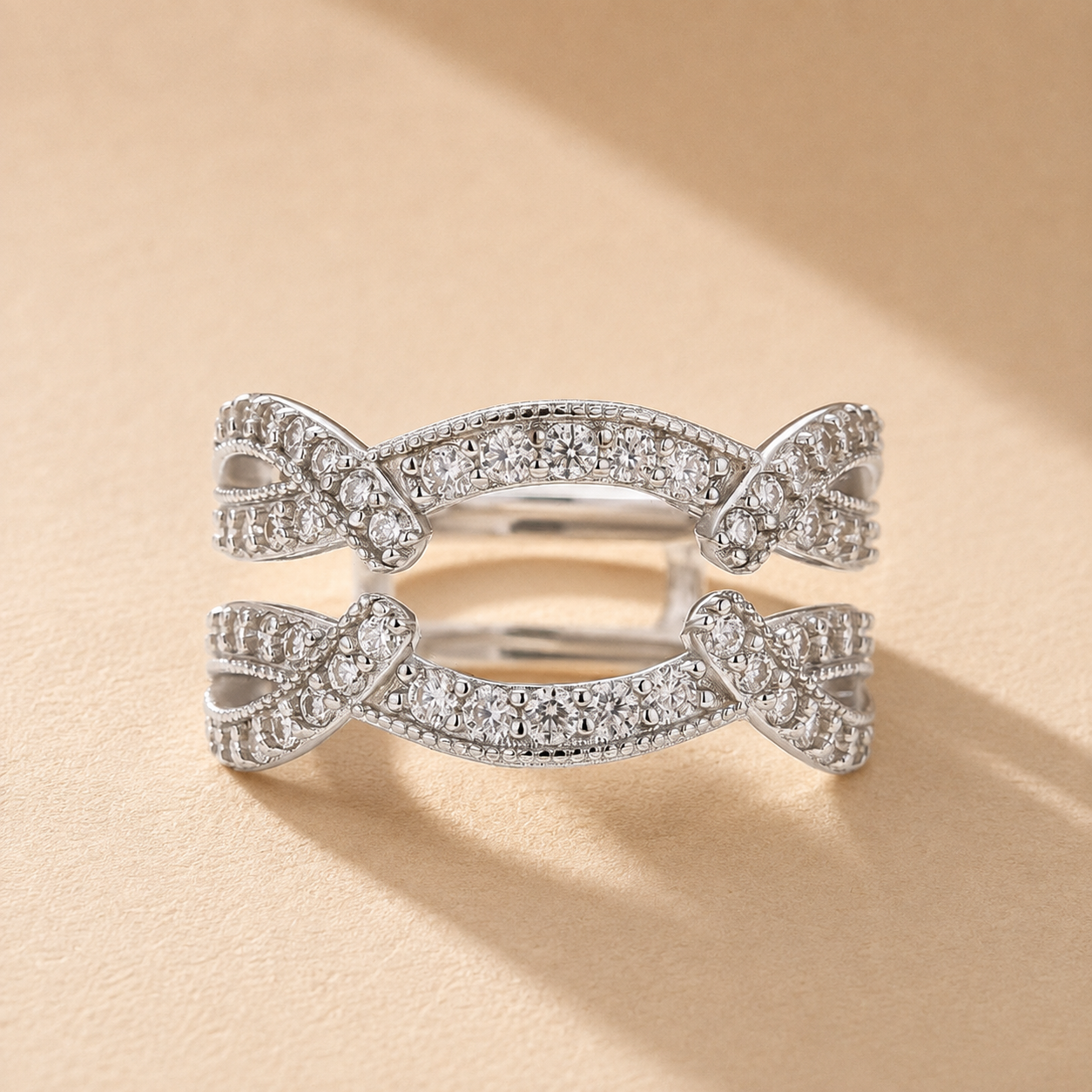 S925 Moissanite 1.0Ct Round Cut Vintage Stackable Wedding Band For Women