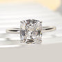 Louily Elegant 3.0 Carat Cushion Cut Engagement Ring for Women In Sterling Silver - louilyjewelry